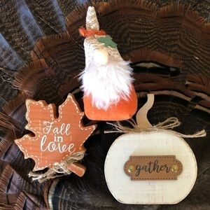 FALL Holidays Decorations Set of 3
